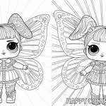 2 buns lol doll coloring page