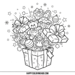 A big christmas present coloring pages