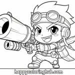Action video game coloring pages