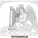 Adult angel and devil coloring pages