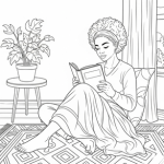 Adult black girl coloring pages