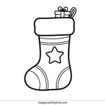 Adult christmas coloring pages stocking