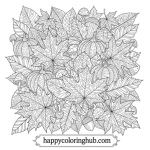 Adult coloring page fall