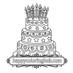 Adult coloring pages of happy birthday cards