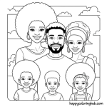 Afro coloring pages for adults