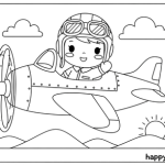 Airplane coloring pages for toddlers