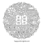 Aish 10 commandments coloring pages