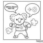 Algee koala coloring page mental health first aid