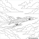 American jet coloring pages