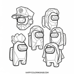 Among us coloring sheet
