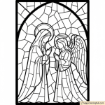 Angel and mary coloring pages