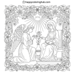 Angel appearing to mary coloring pages