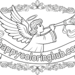 Angels visit mary and joseph coloring page
