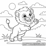 Animal color pages for 2 year olds