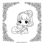 Anime chibi girl coloring pages
