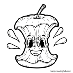 Apple coloring page
