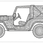 Army jeep coloring pages