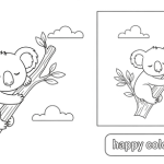 Baby koala coloring pages