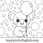 Baby koalas coloring pages
