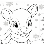 Baby rudolph coloring pages