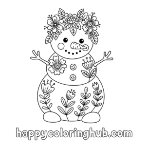 Baby snowman coloring pages