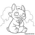 Baby toothless coloring page