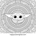 Baby yoda coloring pages free