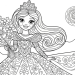 Barbie princess coloring pages