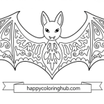 Bat coloring pages for kids