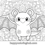 Bat pokemon with 4 wings coloring pages
