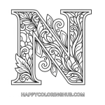 Big letter coloring pages