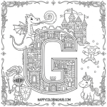 Big letter g coloring page