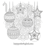 Big w christmas tree ornaments coloring page free