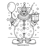 Birthday card coloring page