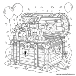 Birthday presents coloring pages