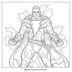 Black adam coloring pages