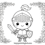 Black knight coloring page