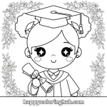 Black woman graduate coloring pages
