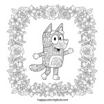 Bluey coloring sheet