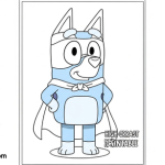 Bluey colouring in