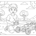 Boy car coloring pages