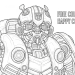 Bumblebee robot coloring page transformers