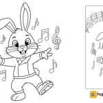 Bunzo bunny coloring page
