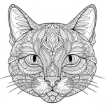 Cat coloring pages for adults free