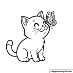 Cat for coloring