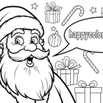 Christmas color pages kids