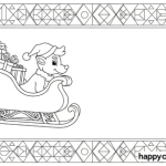 Christmas coloring pages rudolph on sliegh