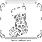 Christmas stockings coloring pages printables