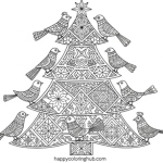 Christmas tree coloring sheet