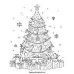 Christmas tree colouring